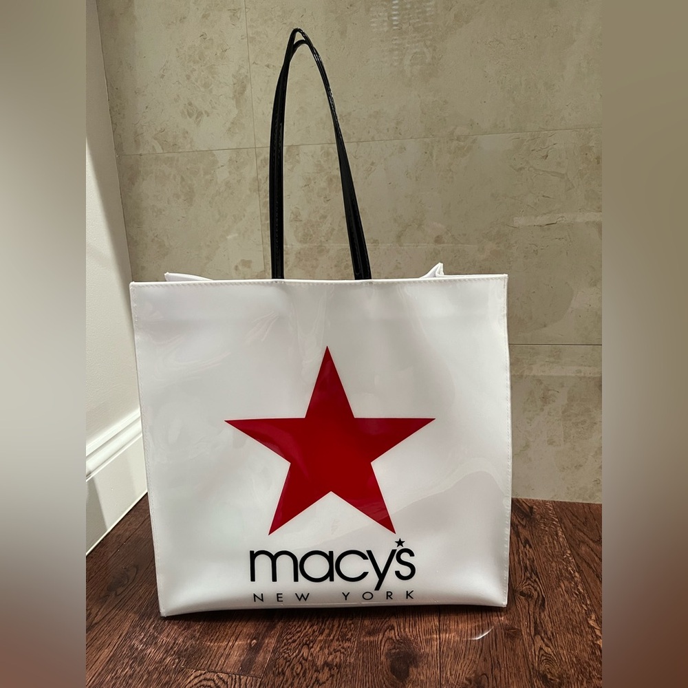 Macy's White Tote with Red Star Logo